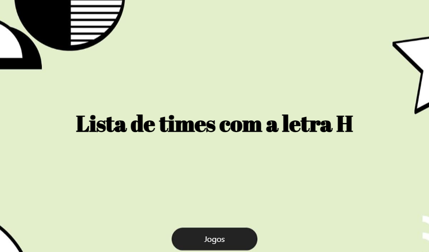 Lista de times com a letra H Lista De Times Com A Letra H